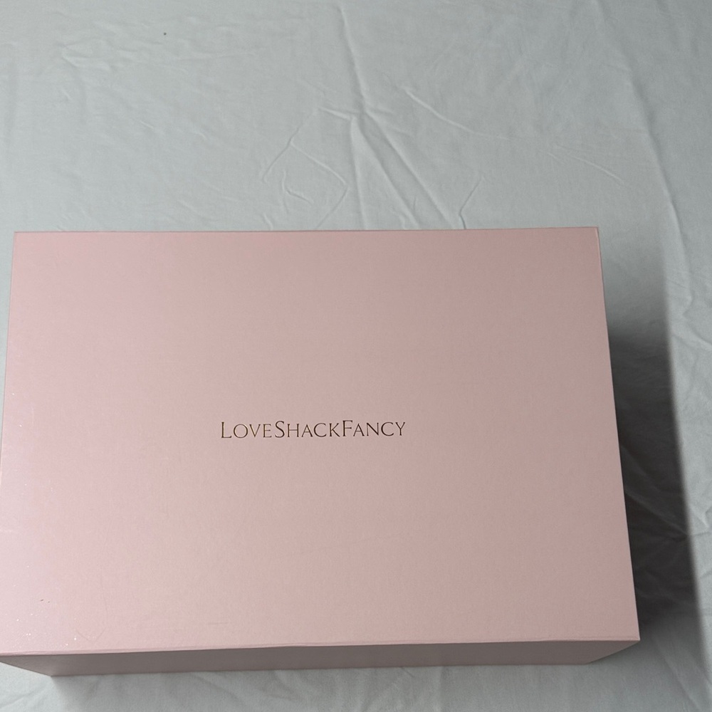 LoveShackFancy Soft Pink Logo Box 17x12x6